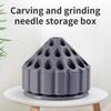 360 Degree Rotating Plastic Storage Box for Nail Drill Bits with Multi Holes Designs Dental Polishing Grinding Head Case