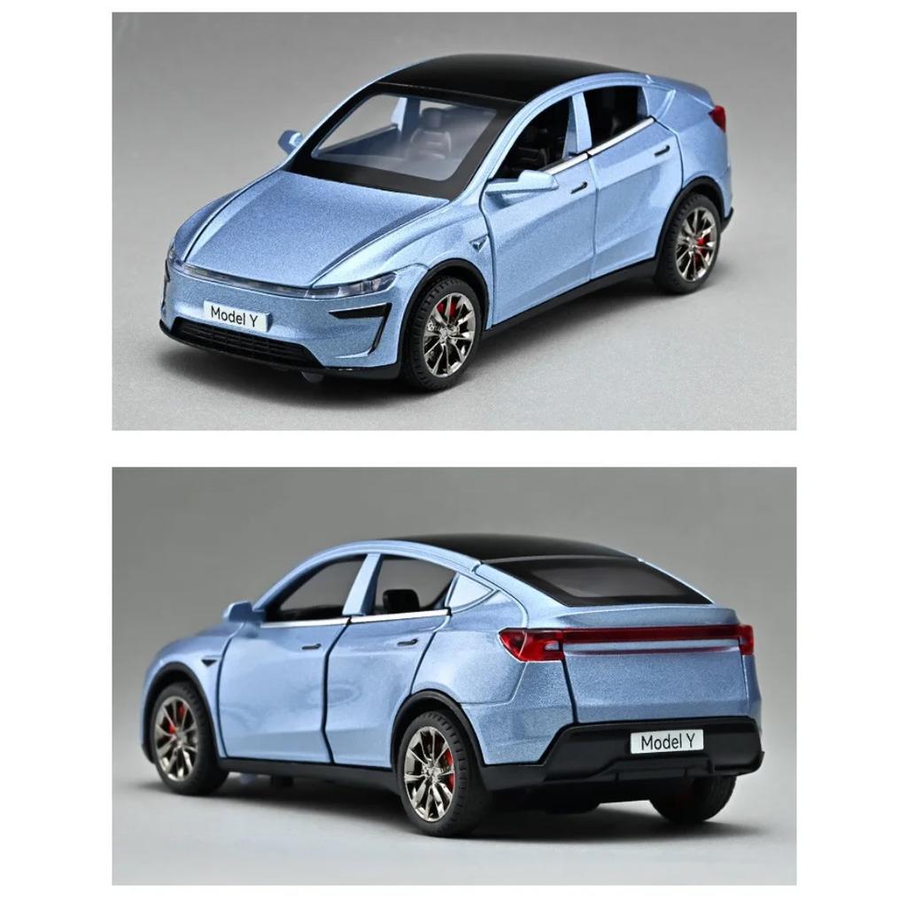 NEU 1/32 Tesla MODEL Y MODELY Legierung Auto Modell Sound und Licht Pull Back Kinderspielzeug Sammlerstücke Geburtstagsgeschenk