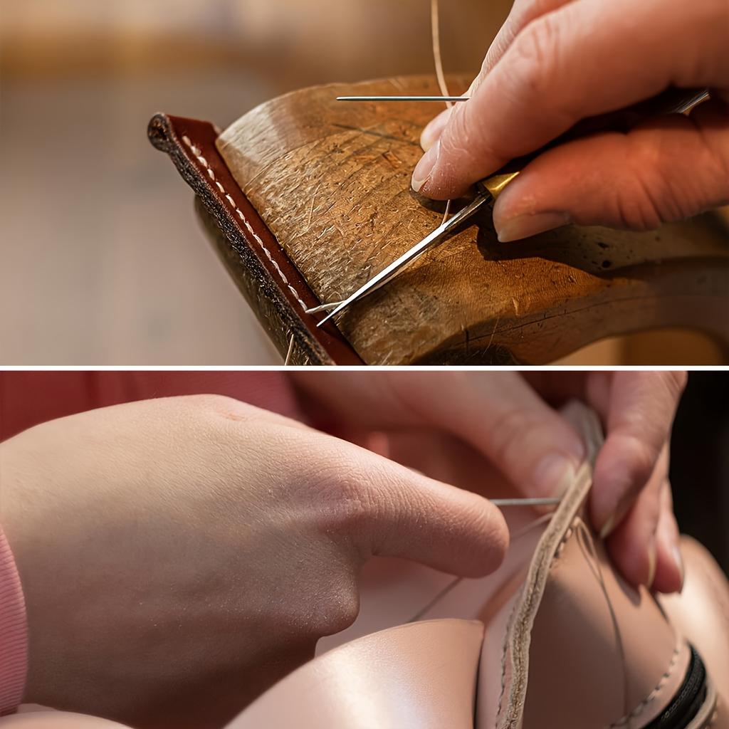 7dílná profesionální šicí sada s uzlovým stehem - DIY ruční práce, šicí nástroje pro opravu nábytku a kůže - Obsahuje různé jehly, Snadno použitelný design