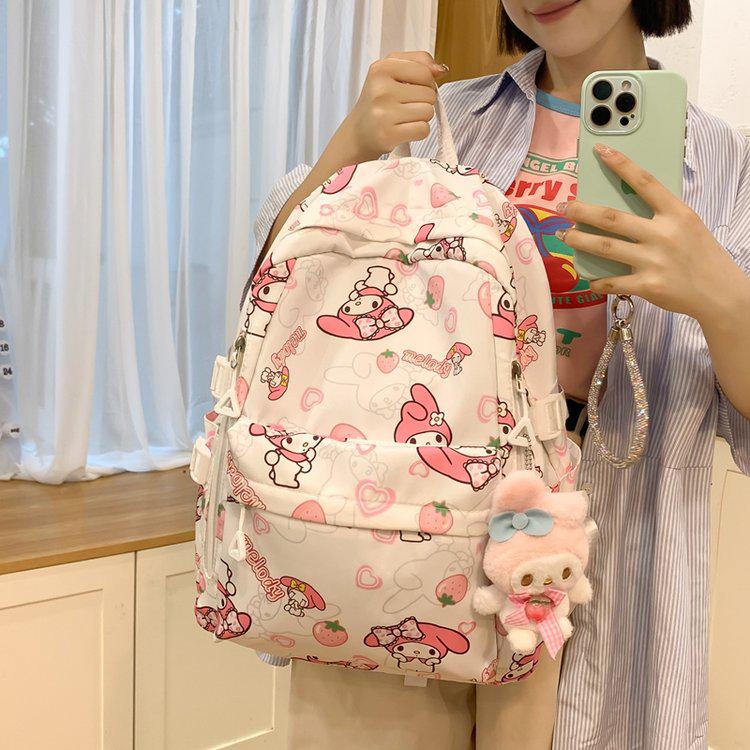Hello Kitty Graffiti Backpack - Cute, Lightweight, Versatile, Large Capacity for Junior and High School Students