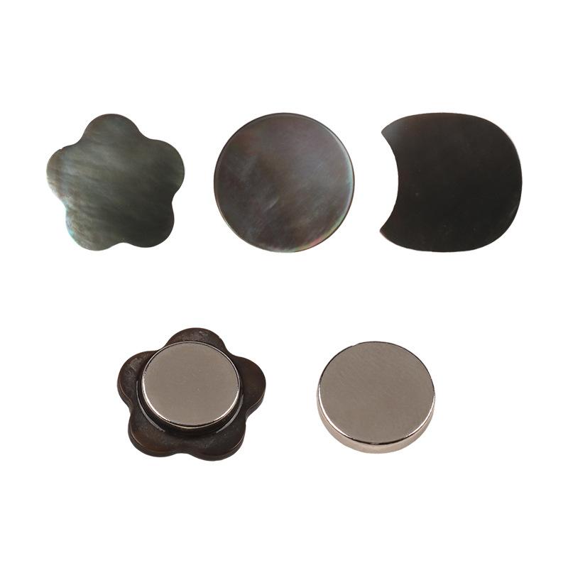 5pcs Shell Seam-Free Buckle Magnet Button Anti-Light Buckle Shirt Cardigan Fixed Clothes Neckline Decoration Mother And Child Magnetic Buckle