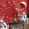 Christmas Tree Snowman Cat Squirrel Snowflake Ball Red Sheer Curtains Room Decor Window Curtain Kitchen Tulle Voile Curtains
