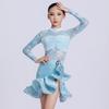 Children's Latin Dance Costume Girls' Autumn and Winter Practice Training Suit Set with A High-end Feel Dance Dress