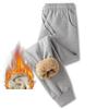 Pantaloni Invernali Spessi di Lana d'Agnello per Uomo, Pantaloni Sanitari Invernali Spessi di Lana per Uomo, Pantaloni Casual da Uomo Sportivi con Gamba Legata