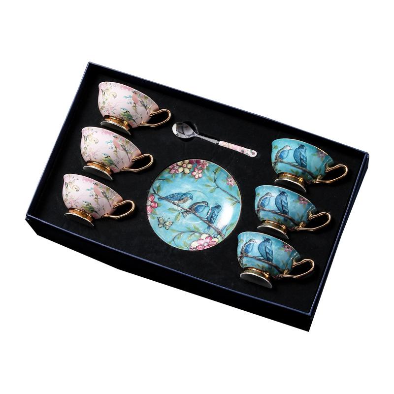 High-end Exquisite Bone China Mug Afternoon Tea Tea Set Premium European Coffee Cup Gift Box Wedding Gift Tableware Luxury Cups