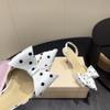 Fashion Bow Pointed-Toe Stiletto High Heels For Women 2025 Summer New Style French Elegant And Stylish Back-Strap Flip-Flops
