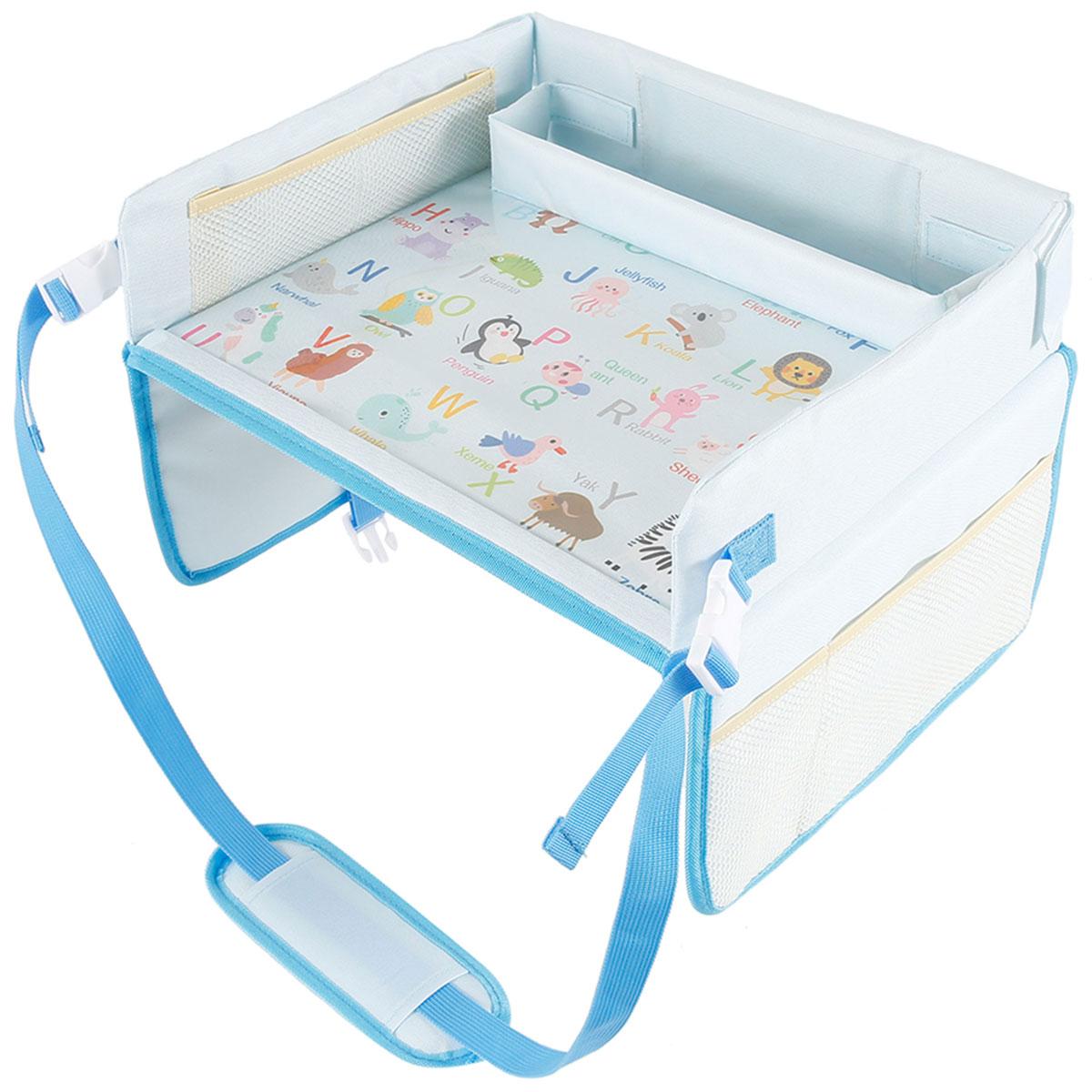 

Детское сиденье поднос водонепроницаемый стол автомобиль портативный большой емкости детский дорожный поднос для хранения игрушек держатель для младенцев мультфильм детский забор для путешествий синий