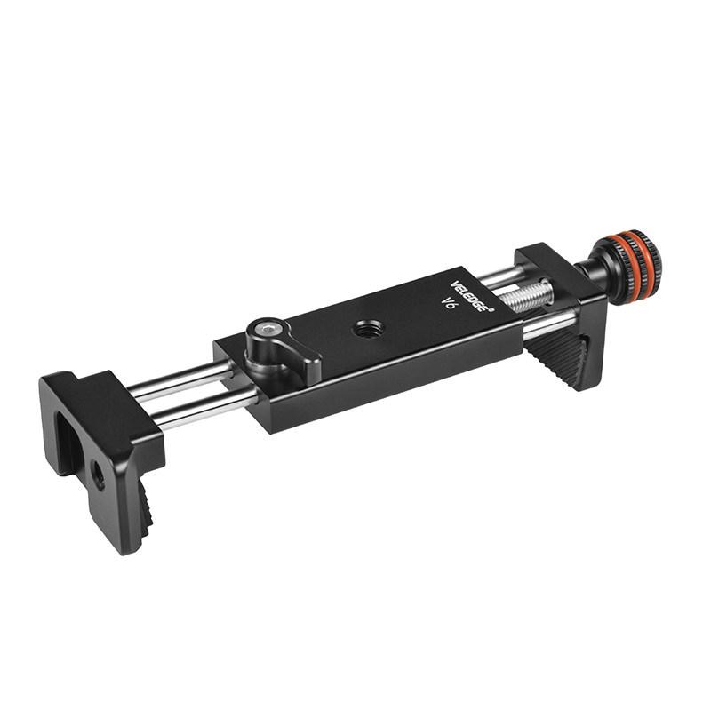 All-Metal Dual-Head Manual Phone Clip with Cold Shoe for Monitors