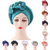Shiny Lady African Headtie Skin-friendly Rhinestone Knot African Headwrap for Daily Life