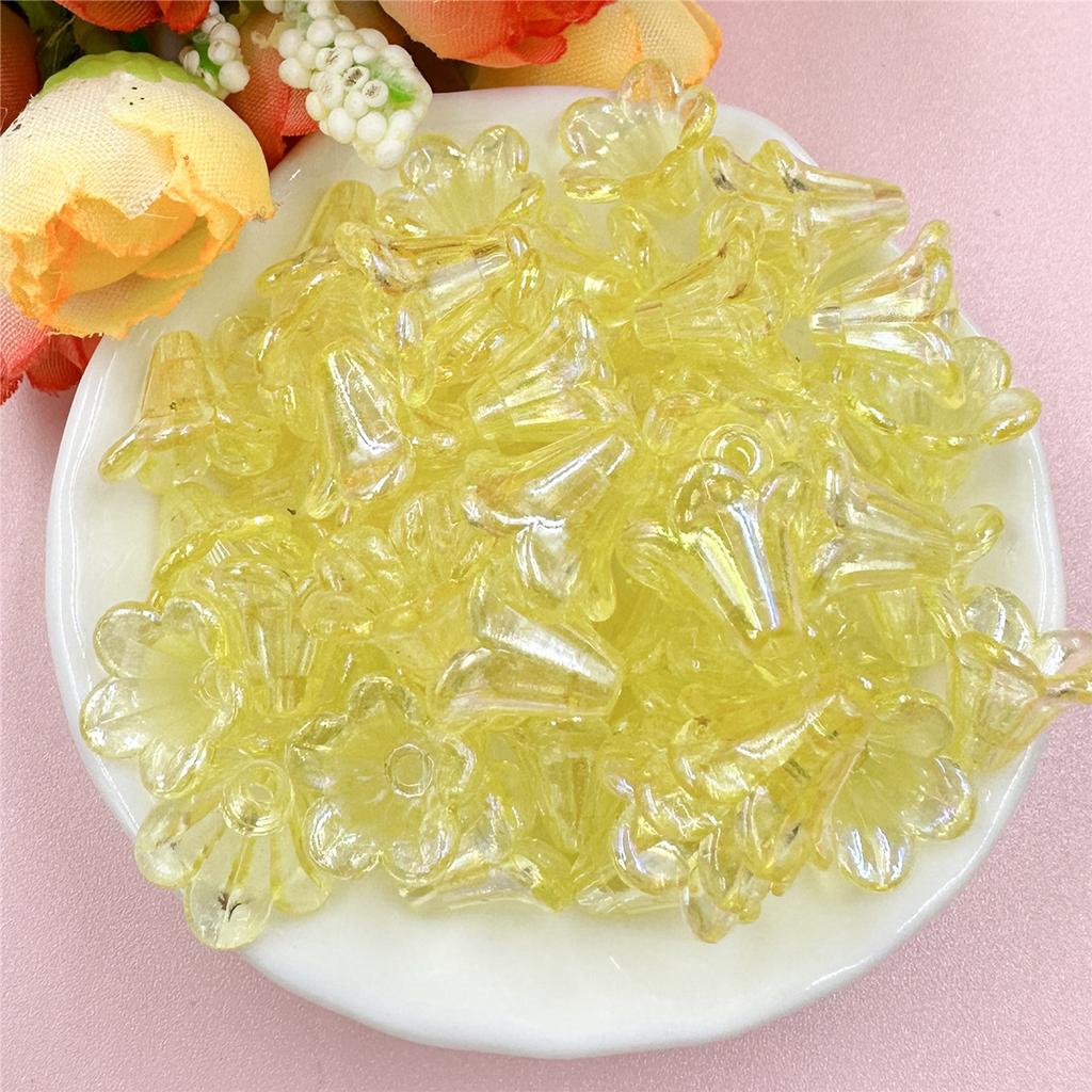 Morning Glory 12*11.5mm Earrings Loose Beads Acrylic Jewelry Accessories Necklace Bracelets DIY Jewelry Making 200PCS