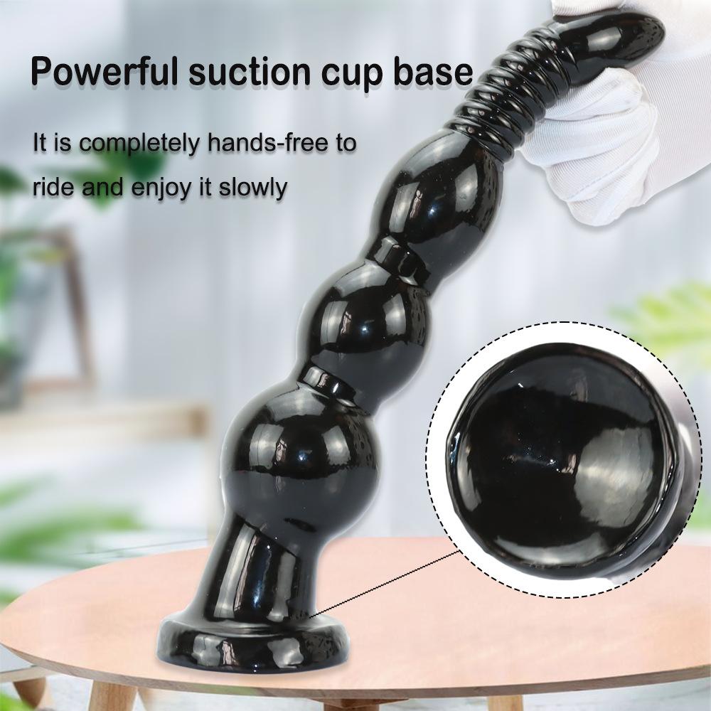 Anal Beads Trainer with Suction Cup Cone Butt Plug Prostate Massager Dilator Sex Toy Anal Stretcher Masturbation Aid