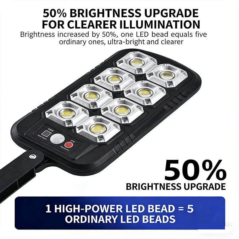 Solar Street Lights Outdoor Waterproof Security Motion Sensor LED Lamp with 3 Lighting Mode Solar Lights for Garden Path Decor