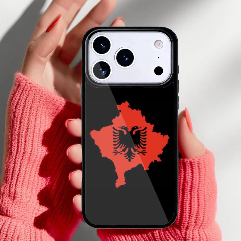 Albania Flag Phone Case for iPhone 17 16 15 14 13 Pro Max Back Cover for 12 11 Pro Coque