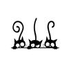 Three Funny Cats Wall Sticker Home Decor Kids Room Living Room Background Decoration Mural Art Decals Cute Animal Stickers