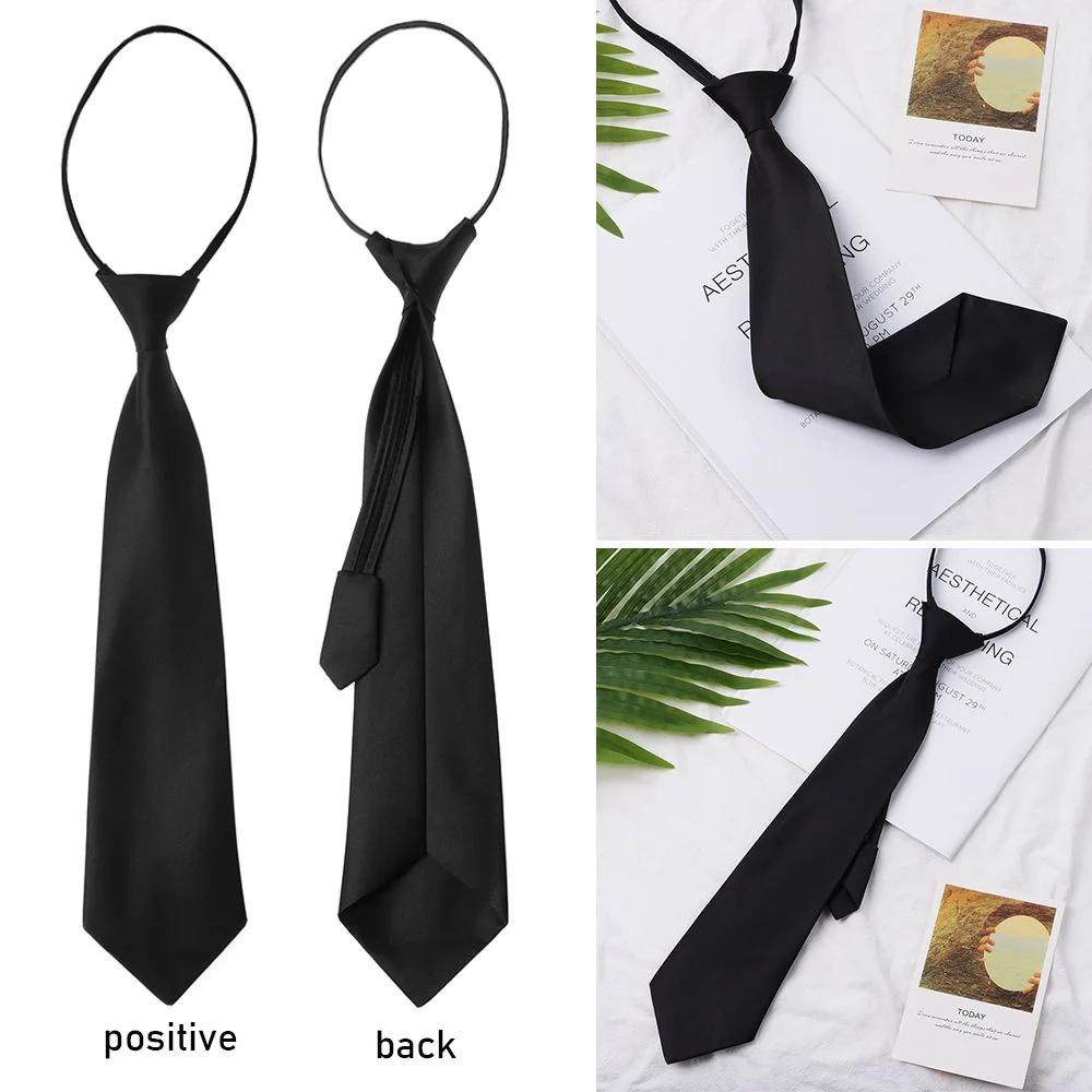 Ladies' Solid Color Lazy Tie, Paired With Uniform Shirt And Suit, Convenient For Daily Commuting And Versatile Decorative Tie