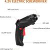 47 Pieces 3.6V Electric Screwdriver Set 1800mAh Battery Powered Portable Cordless Power Screwdriver
