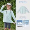 JELLYBABY Girls' Heart Print Sun Protective Long Sleeve T-Shirt