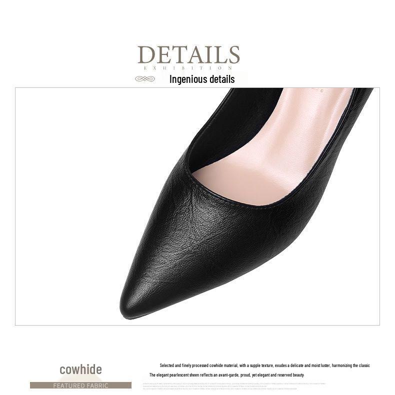 Skórzane szpilki na wysokim obcasie dla kobiet - Wygodne i profesjonalne buty na wiosnę/jesień