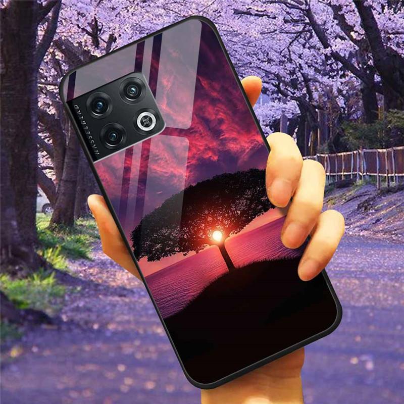 Für OnePlus 10 Pro 5G Hülle 6,7'' Gehärtetes Glas Sternenmarmor Harte Rückseite für One Plus 10Pro Funda Capa Oneplus10pro Coque