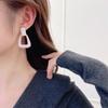 Luxury Brand Earings Jewelry for Women Cubic Zirconia Square Geometric Dangle Earrings 925 Silver Needle