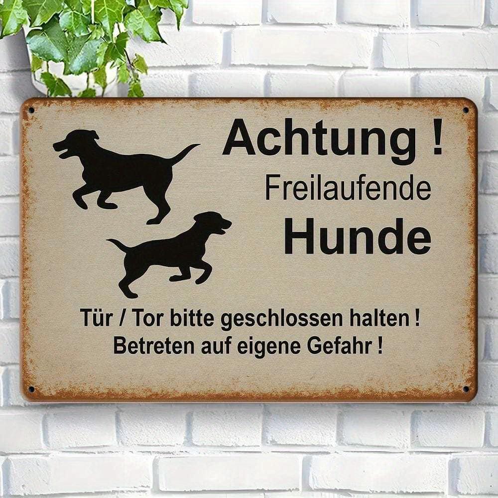 

German dog phrase metal sign, 20x30cm. чистый
