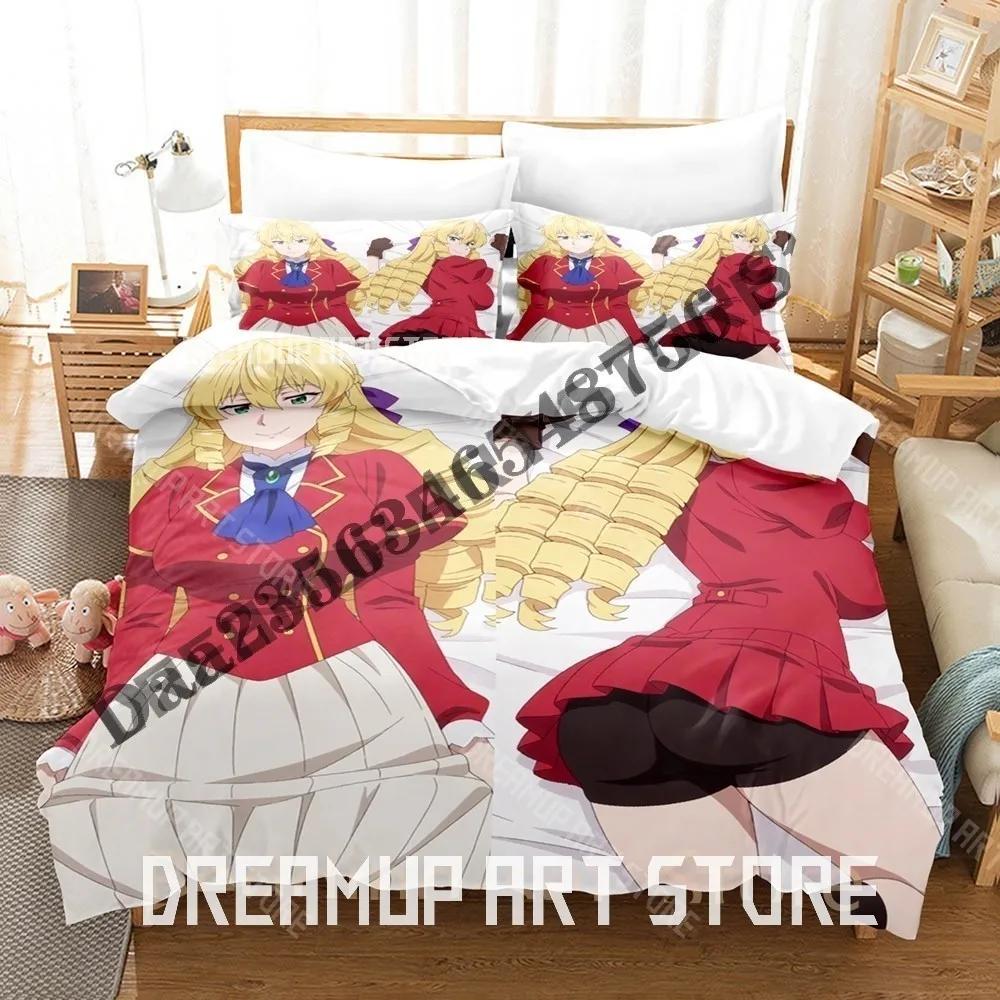 3D Print Akuyaku Reijou Tensei Ojisan Grace Auverne Bedding Set Single Twin Full Queen King Size Bed Set Adult Bedroom