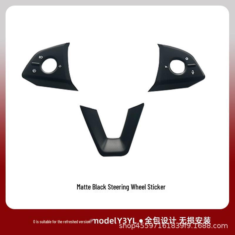 Tesla Model Y/3 Steering Wheel Button Protective Stickers - Interior Modification Parts