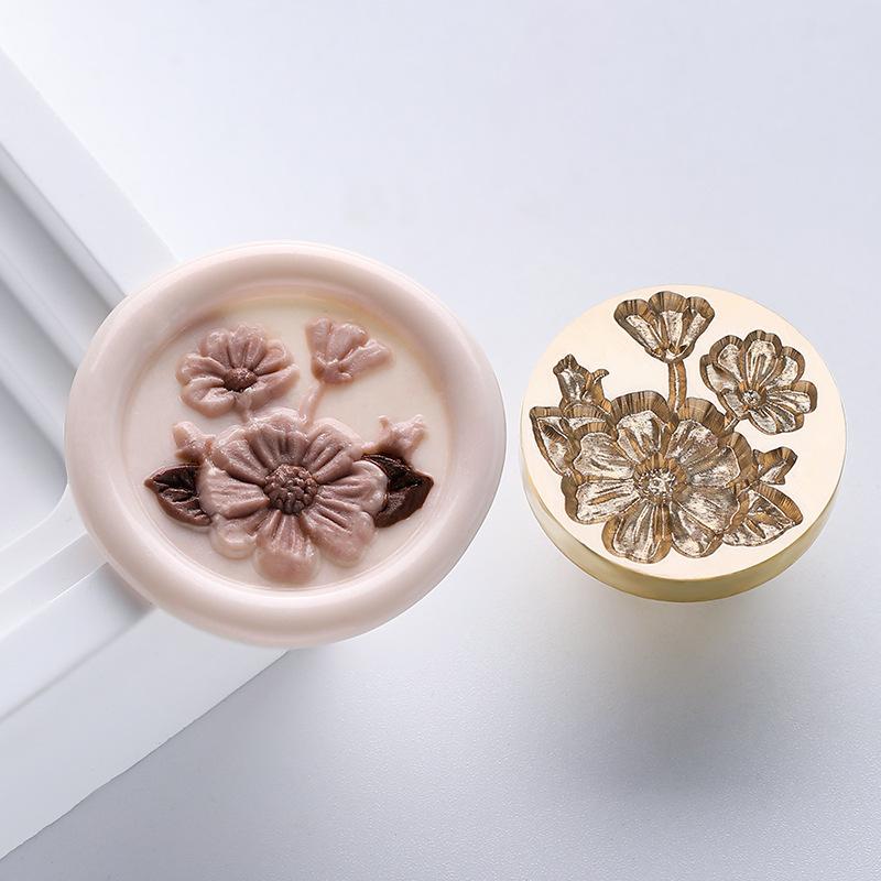 Embossed Plants Flowers Lacquer Seals and Seals Are for Stamps Wedding Invitations Gift Packaging and Decoration