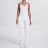 Seamless solid color beauty back vest, trousers, yoga suit set, tight running, fitness, yoga two-piece set