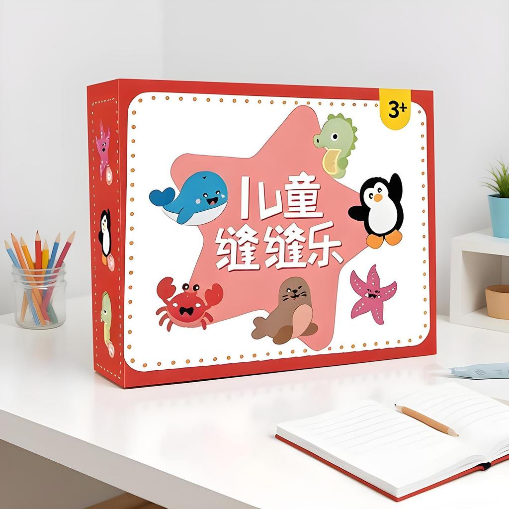 Girls Sewing Kit Fun Educational Toys Handmade Girls Animals Hand Sewing Set For Children Toddler Home Travel Kindergarten