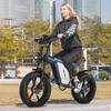 JANSNO X60 Electric Bicycle: 750W motor, 48V 23AH battery, 20-inch wide tires, full suspension, disc brakes, range 60-80 km. Gray.