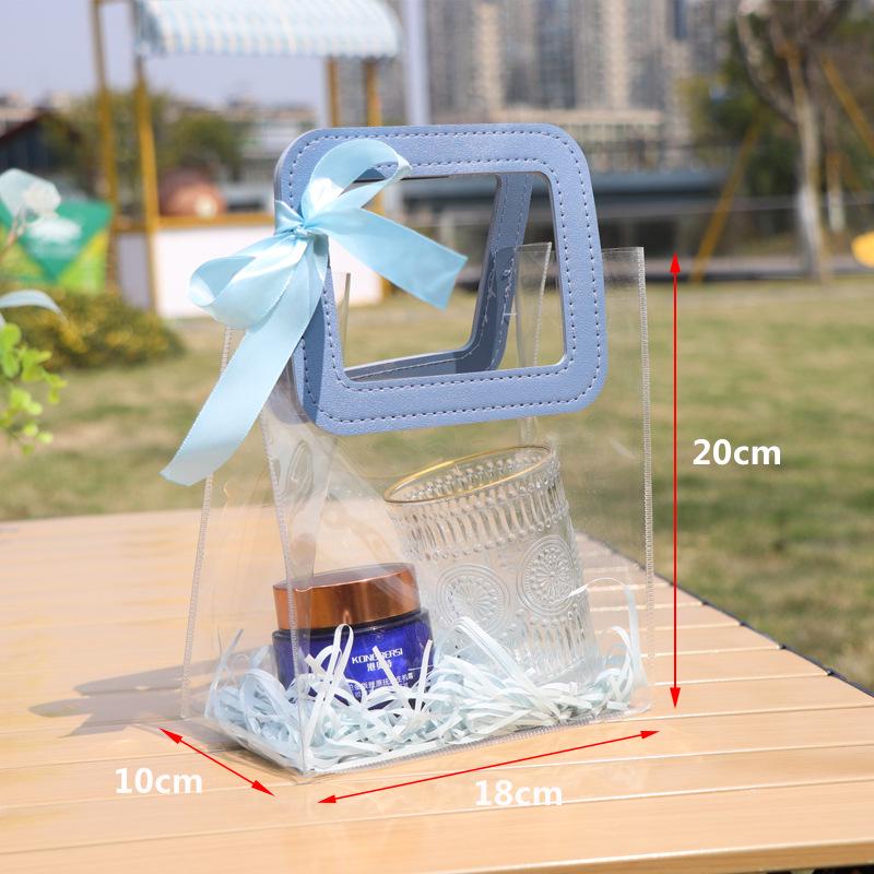 PVC Transparent Tote Bag - High-End Laser Gift Packaging for Children s Day, Birthday, or Wedding Favors