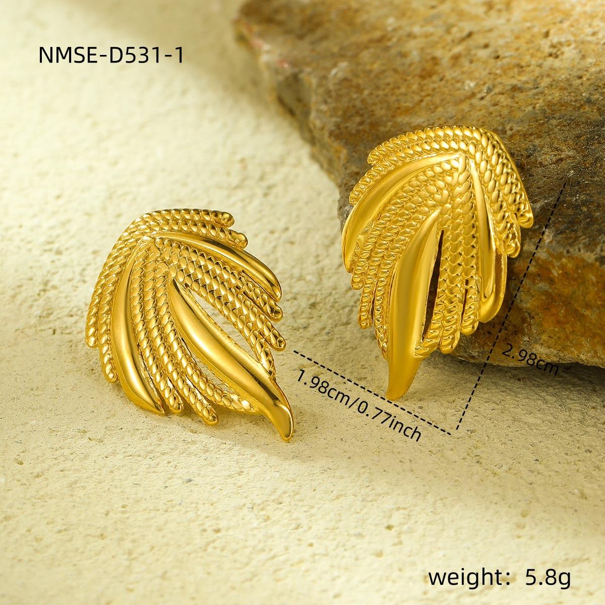 GEMCHIC Women s Gold Plated Stainless Steel Angel Wing Earrings for Women