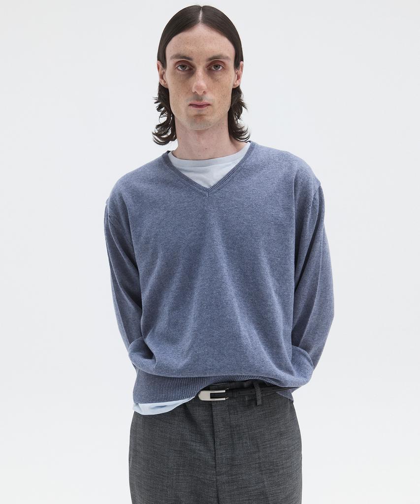 Windeo Bamboo V-Neck Sweater - Blue Melange