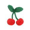 Cherry Crochet Embroidery Patch - Handcrafted Hair Accessory & DIY Embellishment