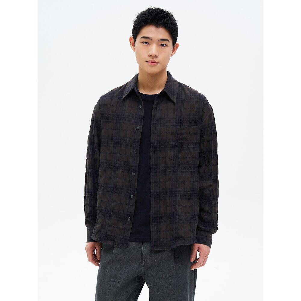 8Seconds Oversized Check Shirt Brown Dark Brown/M