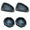 2Pcs Reptile Water Dishes Food Bowls Resin Terrarium Decor Worm Feeder for Frog Bearded Dragon Amphibian Hermit Crab Chameleon