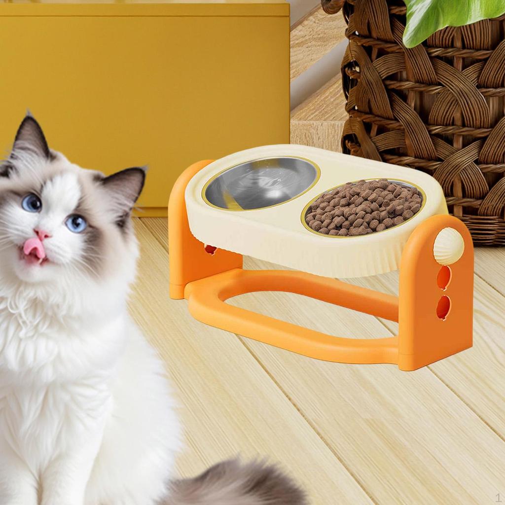 Höhenverstellbarer Futterspender für Katzen und Hunde, Universell für Hunde mit