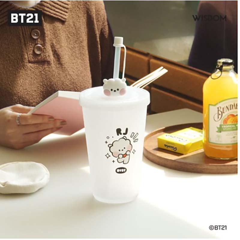 BT21 Minini Figur Eisbecher Strohbecher Kaltbecher Offizielles Authentisches
