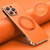 Magnetic Leather for Magsafe Case for IPhone 15 14 Pro Max 13Pro 16 Plus Ring Luxury Lens Protection Holder Phone Back Cover