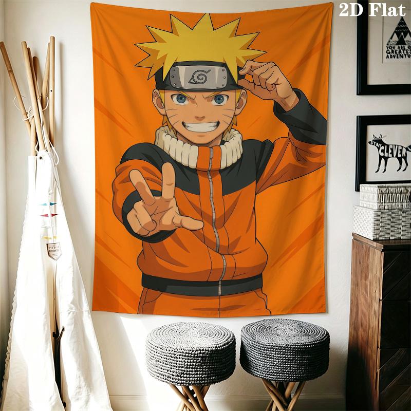 Naruto Poster Wall Tapestry Aesthetic Wall Hanging Printed Fabric Blanket Decorative Tapestries For Bedroom Living Room Home Decor