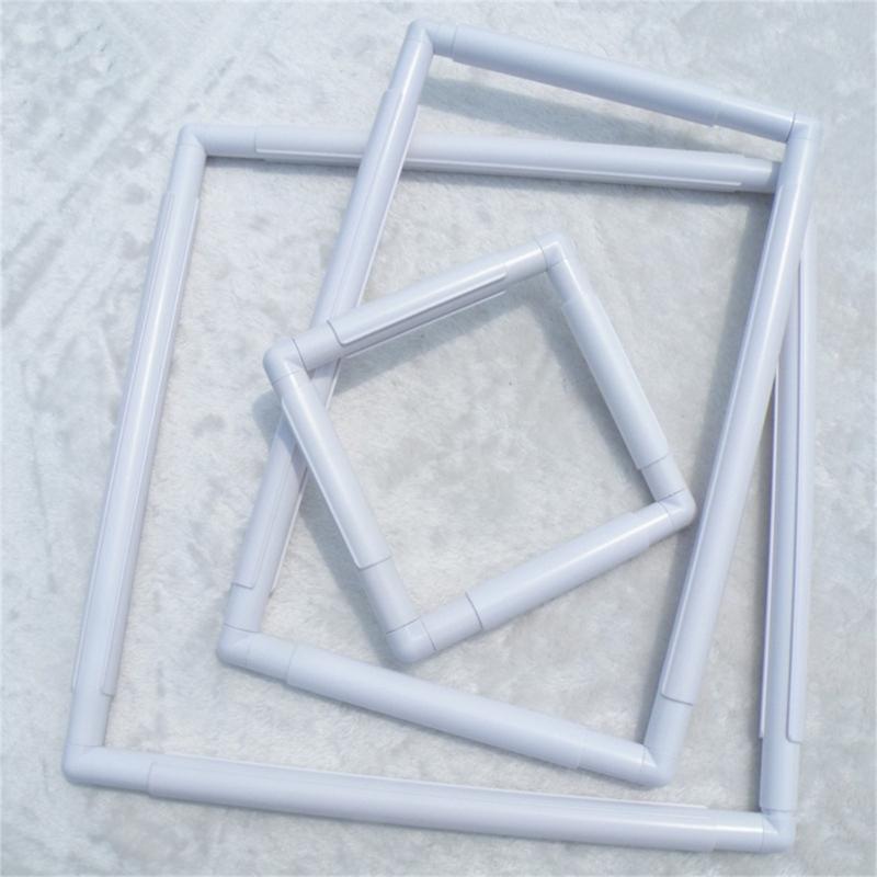 Plastic Square Sewing Hoop for Embroidery, Needlepoint DIY Craft Sewing Tools Cross Stitches Frame Embroidery Clip Frame