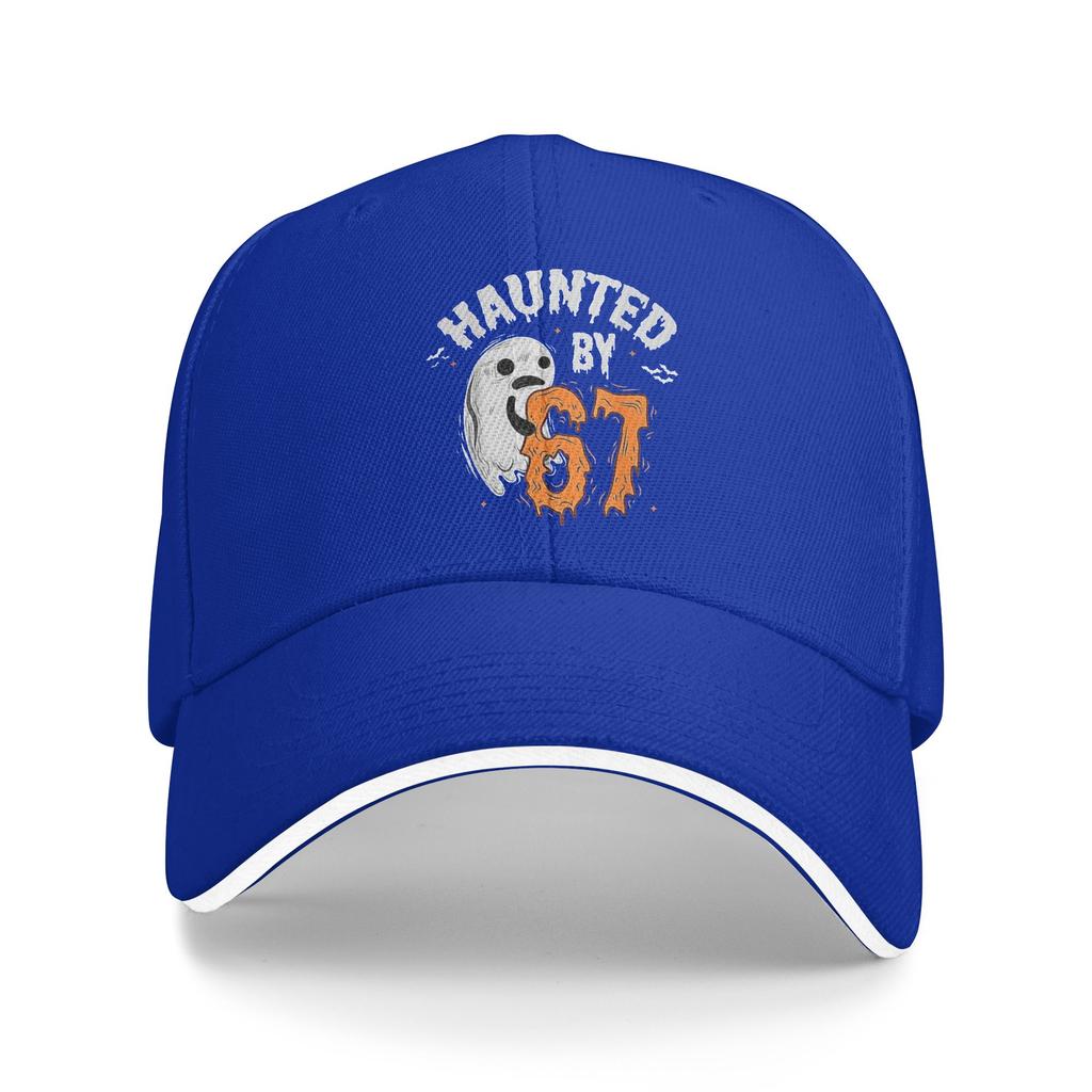 Haunted By 67 Meme Halloween Spooky Sun Baseball Cap Spring Couple Women   Trucker Hat Fitted Retro Outdoor Sports Baseball Caps