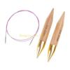 KX4B 2Pcs Interchangeable Knitting Needle Large Knitting Needle with 80cm Cable