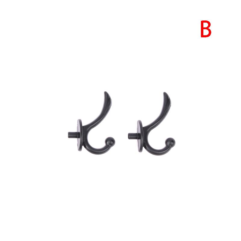 2pcs 1:12 Miniature Clothes Coat Metal Hook Wall Hanger Dollhouse Accessories Kid Gifts