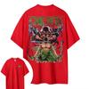 2026 Summer Hot Sale ONE PIECE Zoro Short-sleeved Men's Women's Same Style Comfortable Short-sleeved Harajuku Hip Hop Punk T-shirt