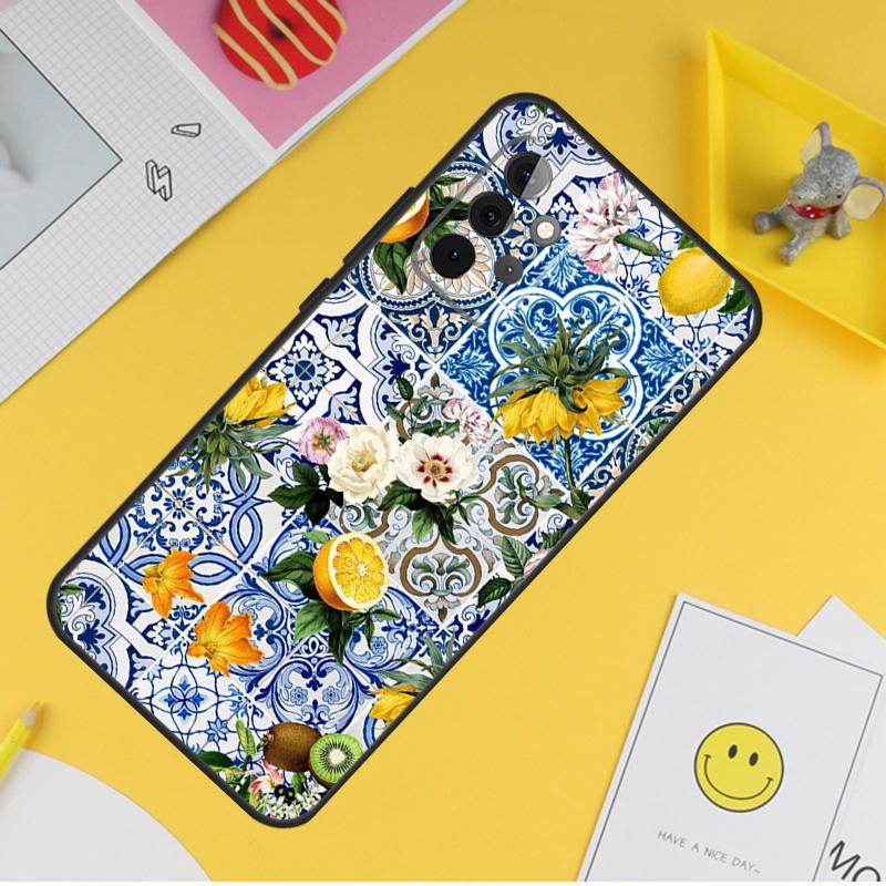 Carcasă de telefon cu lămâie mediteraneană pentru Samsung Galaxy A14 A34 A54 A12 A32 A52 A51 A71 A53 A33 A13 A15 A25 A35 A55