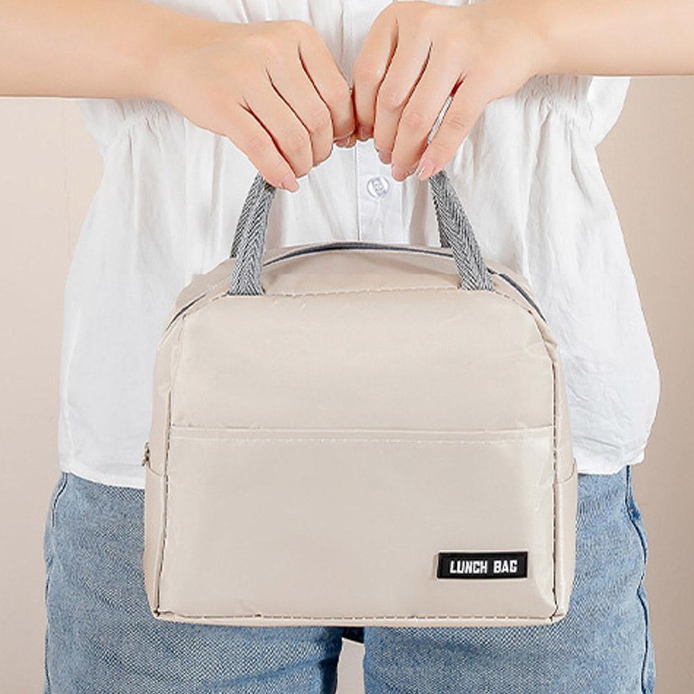 Lunch Bag Oxford Cloth Lunch Bag Insulated Lunch Box Bag with Leakproof Aluminium Foil Lining Mouth with Zipper