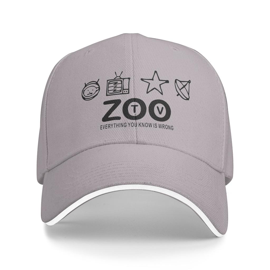 Summer U2  Zoo TV Baseball Cap  Outdoor Gym y2k Cute Custom Logo Sun Trucker Hat UnisexTeens Sunscreen Baseball Caps