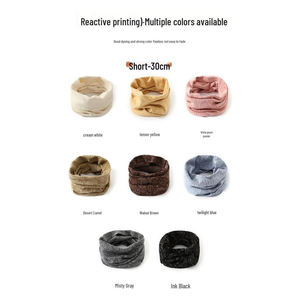 Spring-Summer Unisex Cotton Neck Warmer Scarf: Versatile, Thin, Cold Protection & Warmth, Pull-Over Fake Collar